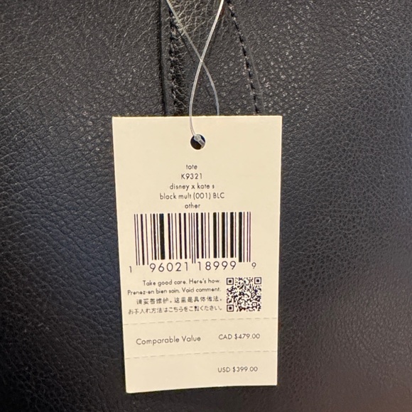 Kate Spade Reversible Black Tote with Minnie Mouse Design - Picture 11 of 12